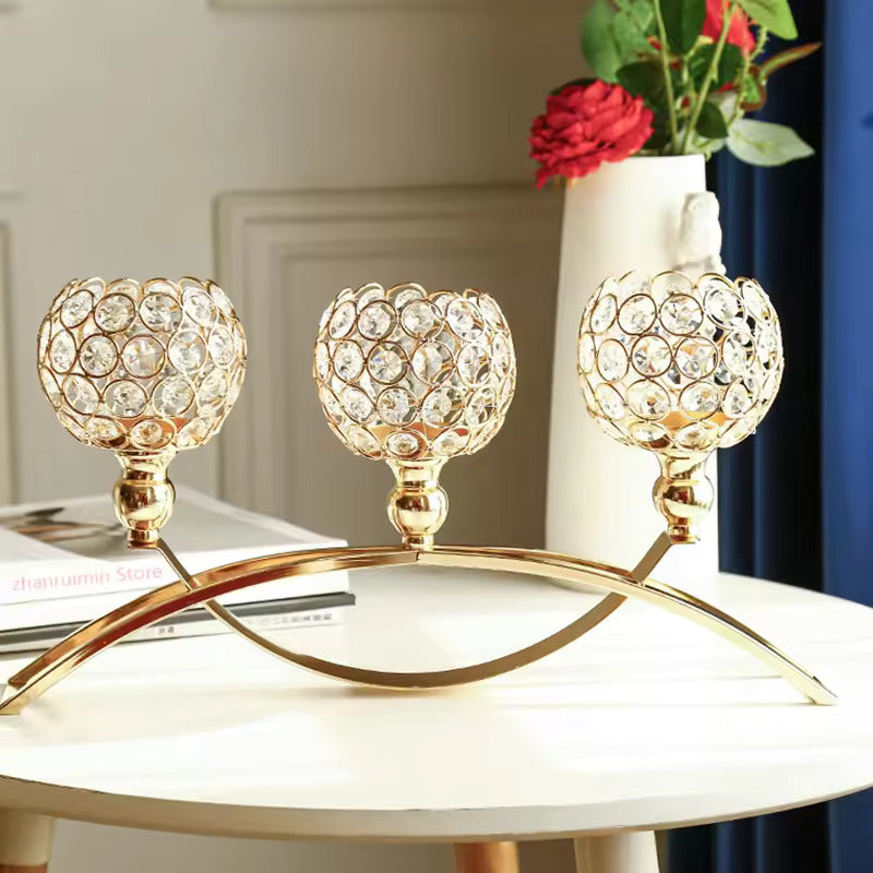 INI - 3 Arms Gold Candle Holder