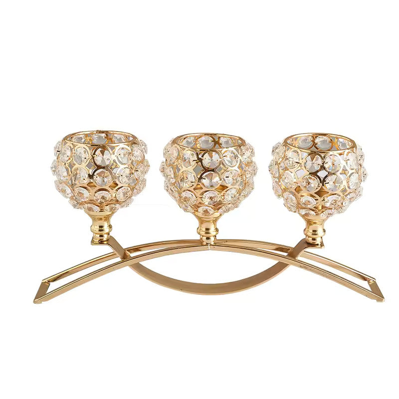 INI - 3 Arms Gold Candle Holder