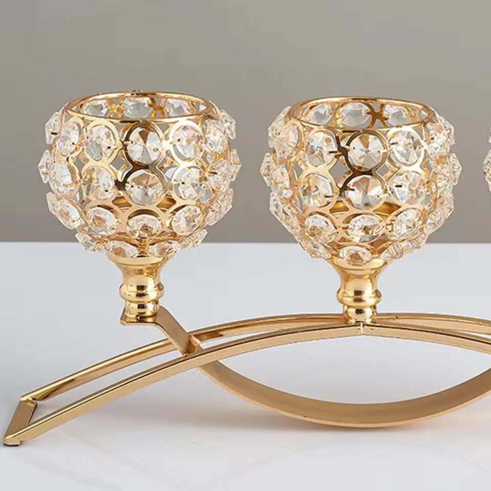 INI - 3 Arms Gold Candle Holder